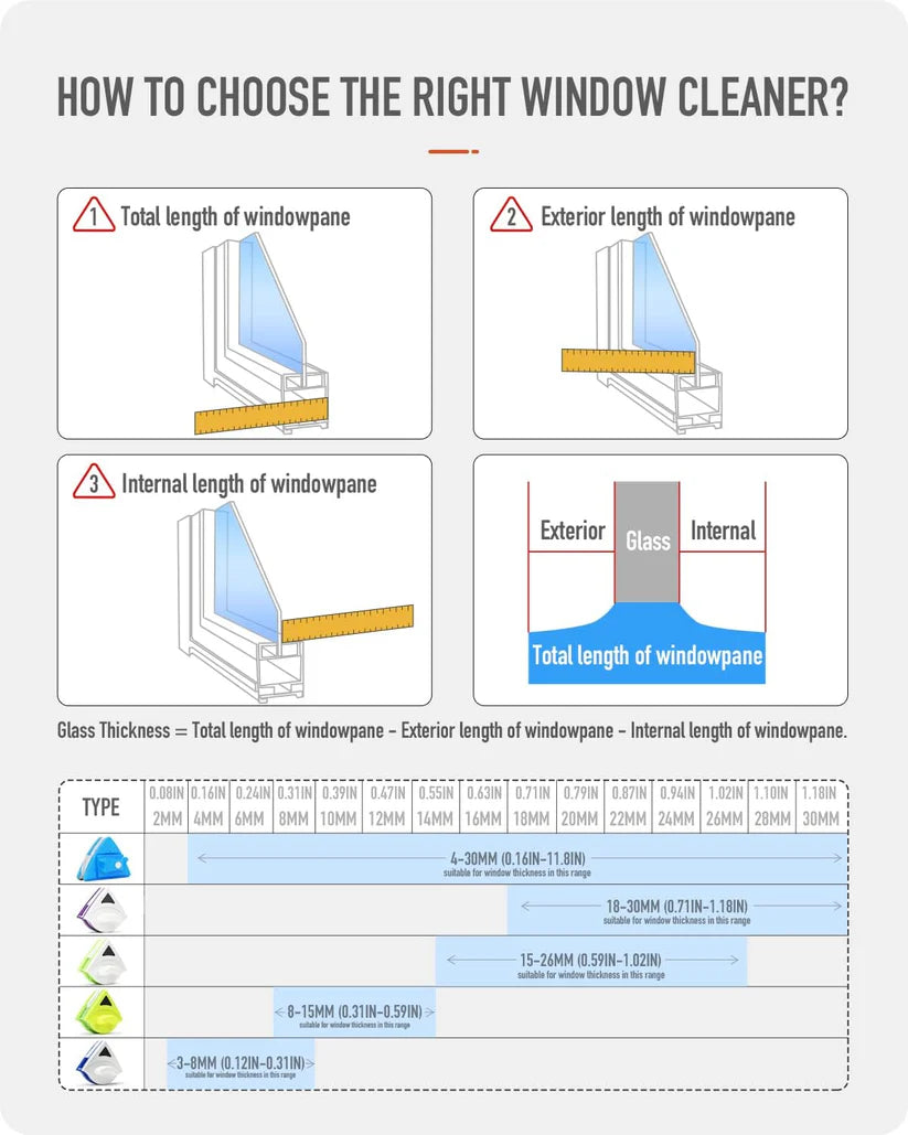 Double Sided Magnetic Window Cleaner